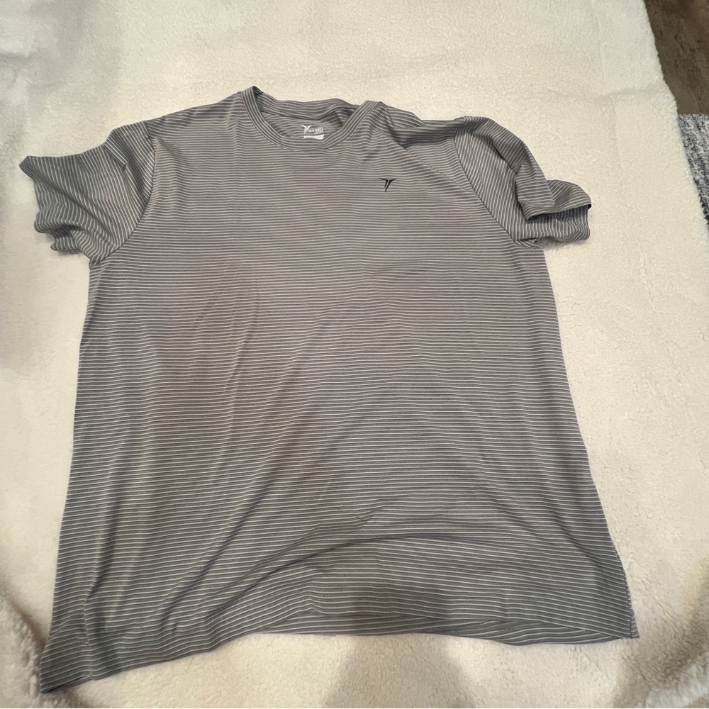 Men's Gray Striped T-Shirt